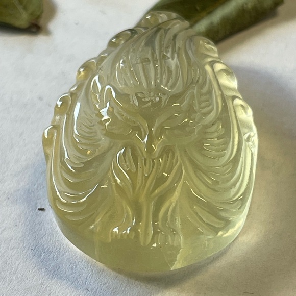 Natural Citrine Quartz Pendant Nine Tailed Fox Lucky Stone Pendant Crystal - Picture 5 of 8